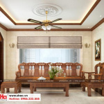 1 Thiết kế nội thất phòng khách biệt thự tân cổ điển 4 tầng khu đô thị vinhomes hải phòng vhi 0003