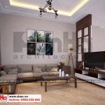 1 Thiết kế nội thất phòng khách tầng 1 nhà phố liền kề khu đô thị waterfront hải phòng sh wtc 0003