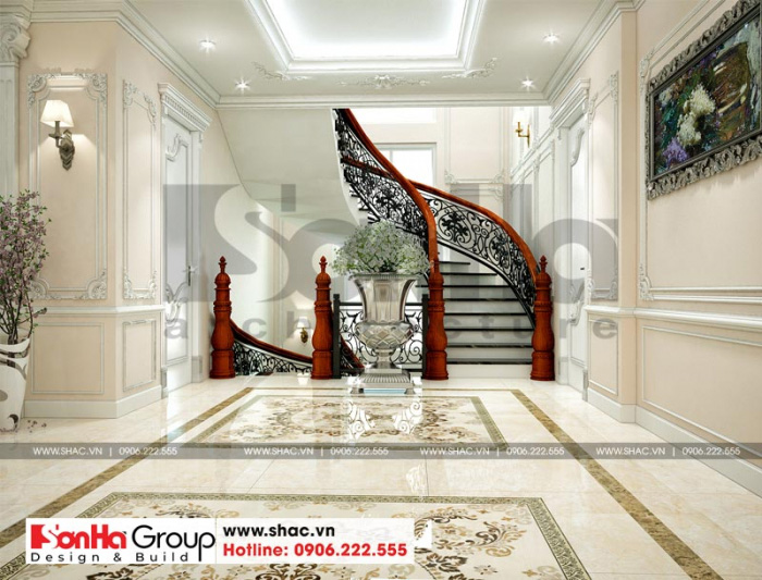 Sảnh cầu thang biệt thự đẹp