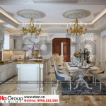 3 Thiết kế nội thất phòng bếp ăn biệt thự tân cổ điển 2 mặt tiền tại sài gòn sh btp 0130