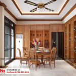 4 Thiết kế nội thất phòng bếp ăn biệt thự tân cổ điển 4 tầng khu đô thị vinhomes hải phòng vhi 0003