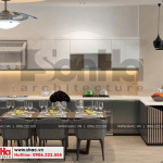 5 Thiết kế nội thất phòng bếp tầng 2 nhà phố liền kề khu đô thị waterfront hải phòng sh wfc 0003