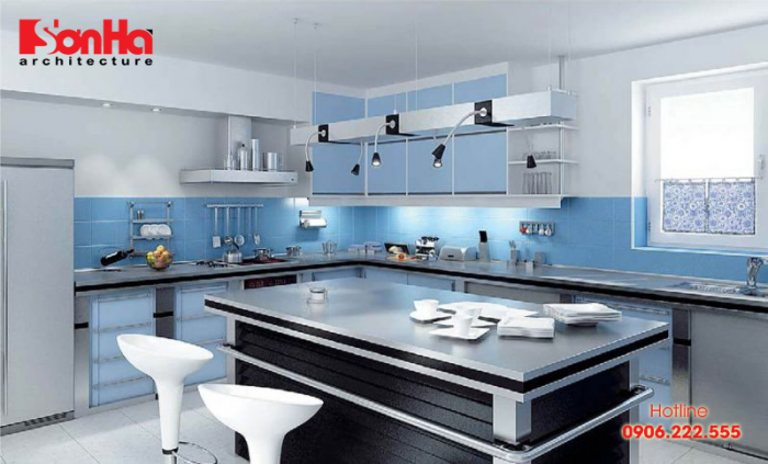 Màu xanh biển sâu vẫn đẹp khi chúng ta kết hợp đúng tông màu