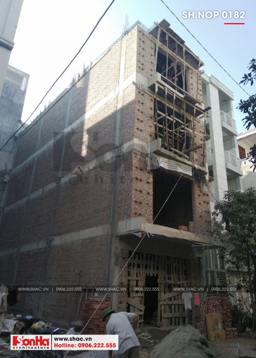 1 Ảnh thực tế thi công nhà ống tân cổ điển đẹp tại hải phòng sh nop 0182