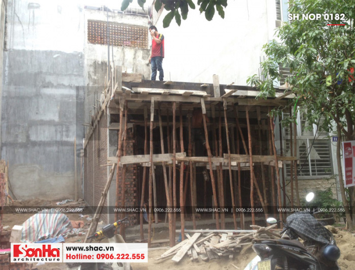 1 Ảnh thực tế thi công nhà ống tân cổ điển đẹp tại hải phòng sh nop 0182