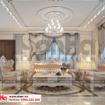 1 Thiết kế phòng khách biệt thự tân cổ điển tại hải phòng