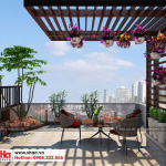 15 Thiết kế nội thất tiểu cảnh sân vườn nhà ống hiện đại mặt tiền 5m tại hải phòng