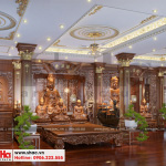 17 Thiết kế nội thất phòng thờ biệt thự tân cổ điển 3 tầng tại sài gòn sh btp 0131
