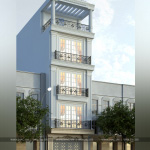 2 Mẫu nhà ống tân cổ điển 4 tầng tại hải phòng sh nop 0182