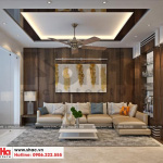 2 Mẫu nội thất phòng khách nhà ống hiện đại 3 tầng tại hải phòng