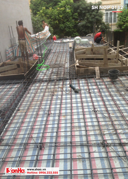 3 Ảnh thực tế thi công nhà ống mặt tiền 4,97m tại hải phòng sh nop 0182