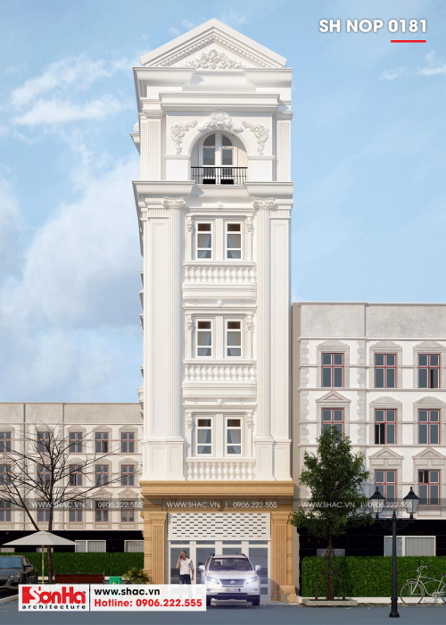 3 Thiết kế nhà ống kiến trúc pháp đẹp tại nghệ an sh nop 0181