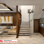 6 Mẫu nội thất sảnh thang nhà ống hiện đại 3 tầng tại hải phòng