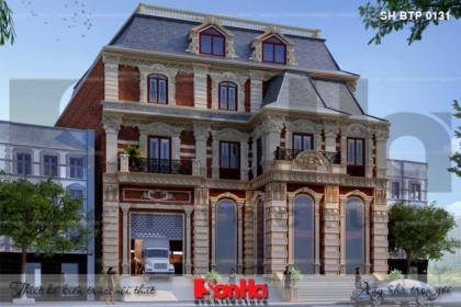 BÌA thiết kế biệt thự tân cổ điển 3 tầng mặt tiền 18,3m tại sài gòn sh btp 0131