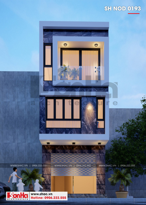 1 Thiết kế nhà ống hiện đại đẹp tại hải dương sh nod 0193