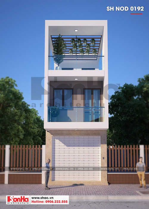2 Mẫu nhà phố hiện đại mặt tiền 3 tầng tại quảng ninh sh nod 0192
