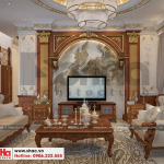 3 Thiết kế nội thất phòng khách tân cổ điển khu đô thị Senturia Vườn lài An Phú Đông Sài Gòn