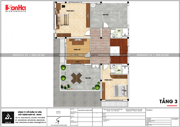 Bản vẽ mặt bằng công năng tầng 3