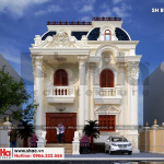 Mặt tiền biệt thự 2 tầng kiểu pháp sang trọng