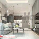 1 Thiết kế nội thất phòng khách bếp căn hộ chung cư wilton tower sài gòn