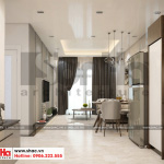 2 Mẫu nội thất phòng khách bếp căn hộ chung cư wilton tower sài gòn