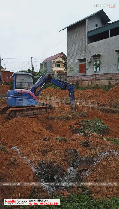 3 Ảnh thi công nhà ống mặt tiền 7m tại phú thọ sh nop 0184