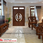 6 Mẫu nội thất phòng khách nhà ống tân cổ điển 2 tầng tại phú thọ sh nop 0184