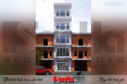 BÌA thiết kế nhà ống tân cổ điển 5 tầng đẹp tại hải phòng sh nop 0187