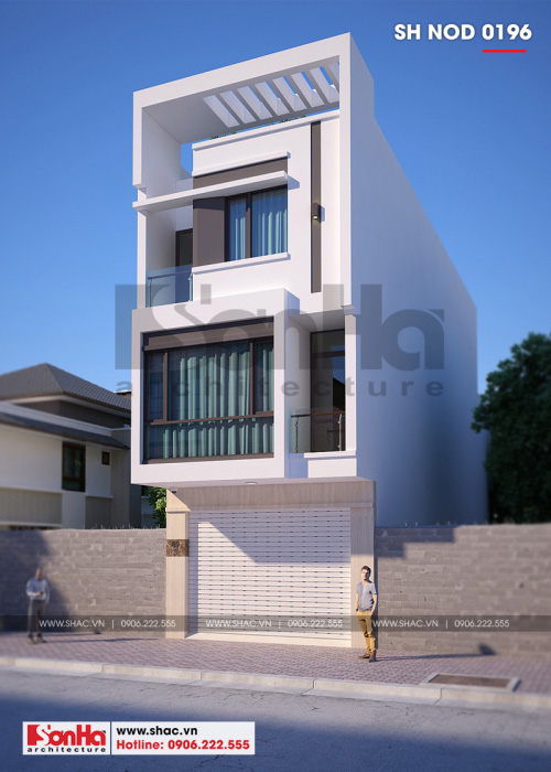 1 Thiết kế nhà ống hiện đại đẹp tại quảng ninh sh nod 0196