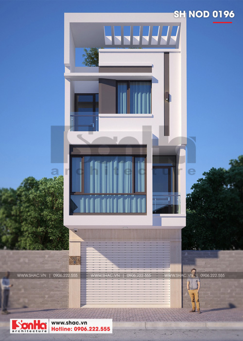 2 Mẫu nhà ống phong cách hiện đại 3 tầng tại quảng ninh sh nod 0196