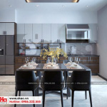 2 Mẫu nội thất phòng bếp nhà ống kiểu tân cổ điển tại hải phòng sh nop 0188
