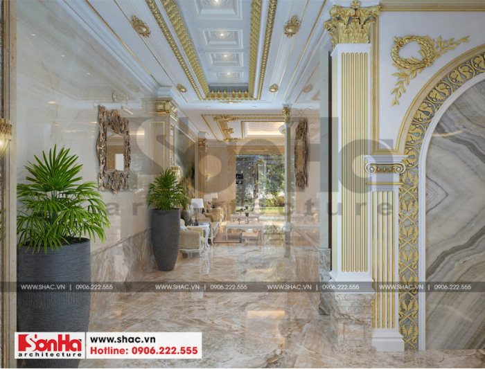 3 Không gian nội thất hành lang khách sạn cổ điển tại bắc ninh