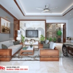 3 Thiết kế nội thất phòng khách nhà ống phong cách hiện đại tại hải phòng sh nod 0197