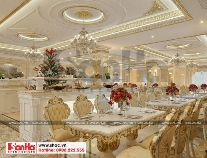 7 Thiết kế nội thất khu nhà hàng khách sạn cổ điển tại bắc ninh