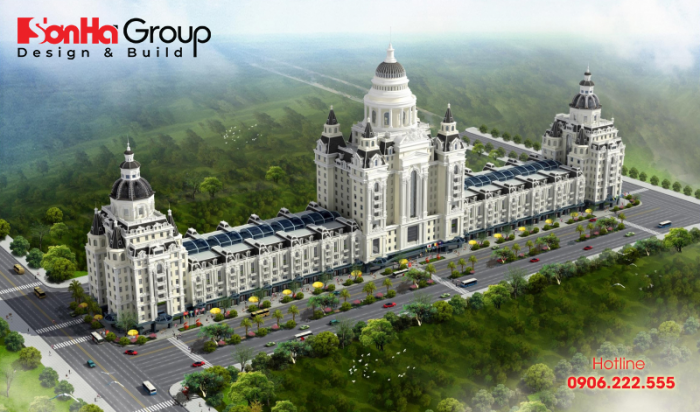 Phong cách cổ điển sang trọng là chủ đạo trong thiết kế dự án này