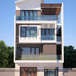 2 Mẫu nhà ống phong cách hiện đại 4 tầng tại quảng ninh sh nod 0198