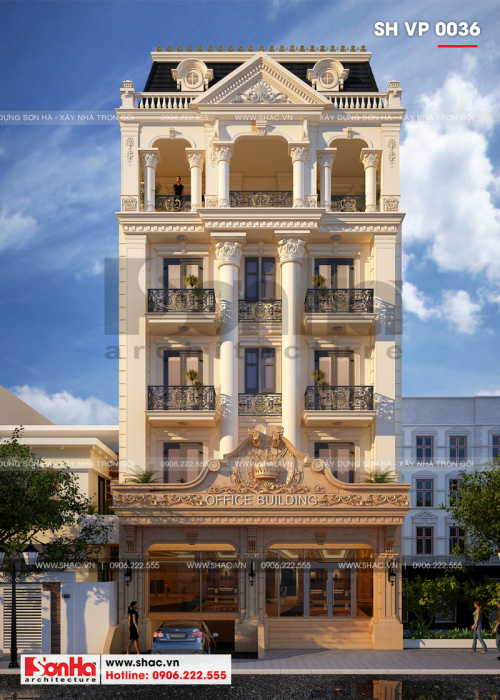 3 Thiết kế phương án 3 văn phòng kiến trúc pháp tại sài gòn sh vp 0036