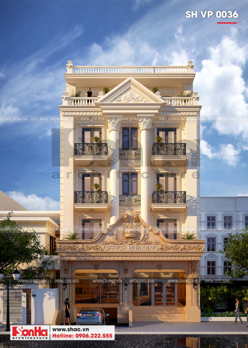 4 Mẫu phương án 4 văn phòng phong cách cổ điển tại sài gòn sh vp 0036