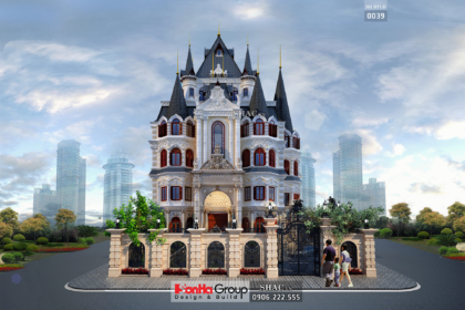 Biệt thự lâu đài rộng 165m2 4 tầng 1 tum