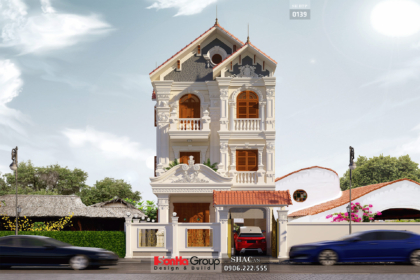 Biệt thự tân cổ điển 170m2 mặt tiền 9m 3 tầng