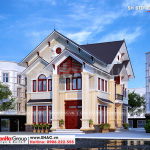 Mẫu thiết kế biệt thự mái thái mặt tiền 9.6m