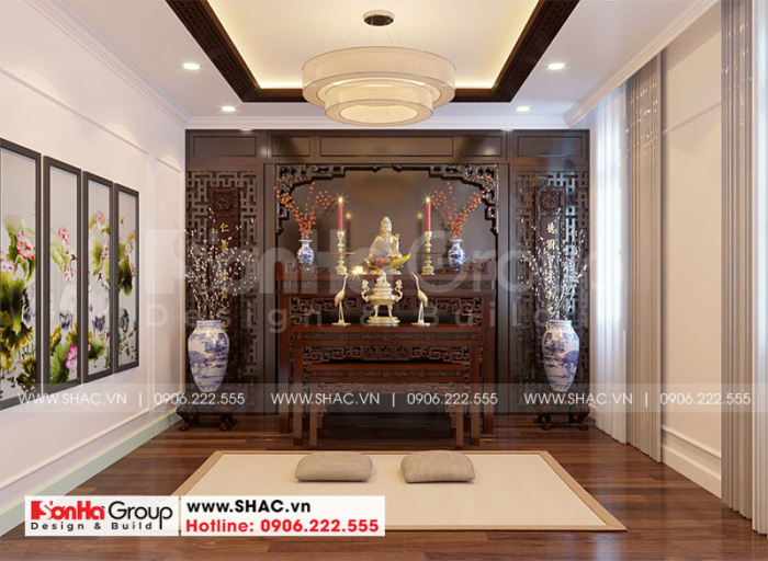 12 Hình ảnh nội thất phòng thờ đẹp biệt thự khu đô thị vinhomes imperia vhi 0004