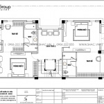 Bản vẽ mặt bằng công năng tầng 2 biệt thự song lập 3 tầng tại Paris Vinhomes Imperia