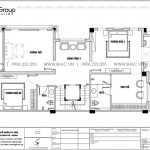 Bản vẽ công năng tầng 3 biệt thự song lập 3 tầng tại Paris Vinhomes Imperia