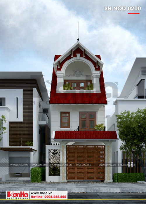 2 Mẫu nhà ống 3 tầng kiểu hiện đại tại hải phòng sh nod 0200