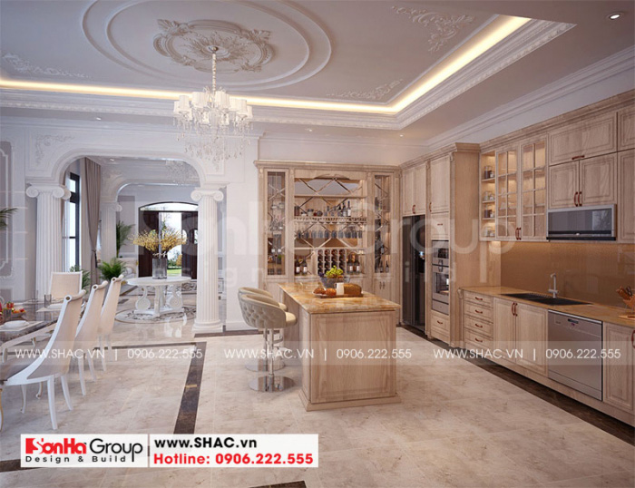 2 Mẫu nội thất phòng bếp ăn đẹp biệt thự vinhomes imperia vhi 0004