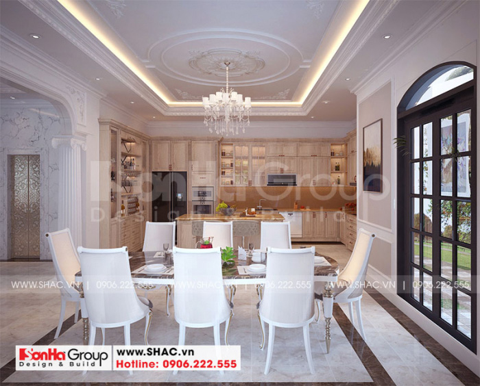 Bộ bàn ăn phong cách châu Âu (Vinhomes)