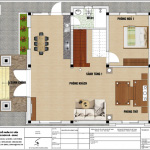 3 Mặt bằng tầng 1 biệt thự mái ngói kiểu hiện đại tại hải dương sh btd 0072