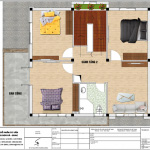 4 Bản vẽ biệt thự hiện đại mặt tiền 9m tại hải dương sh btd 0072