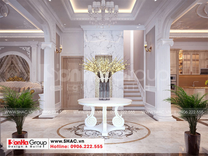 4 Cách trang trí nội thất sảnh thang biệt thự khu đô thị vinhomes imperia vhi 0004